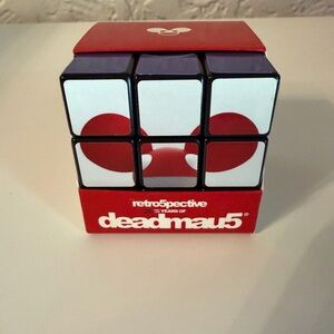 AUTOGRAPHED deadmau5 Retrospective Rubik's-Style Cube - Red & White